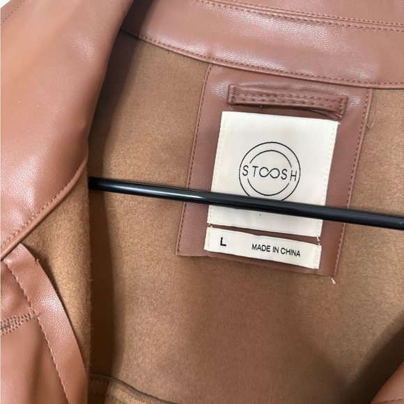 Stoosh Women's Tan Leather Jacket - Picture 2 of 6